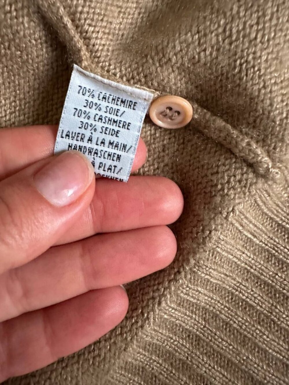 Eric Bombard Silk Cashmere Cardigan - Picture 3 of 5